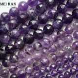 Meihan Amethyst Quartz Faceted Round Beads 6mm 8mm 10mm