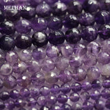 Meihan Amethyst Quartz Faceted Round Beads 6mm 8mm 10mm