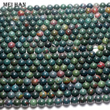 Meihan 8mm 10mm Heliotrope Blood Stone Round Loose Beads