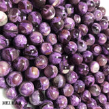 Meihan A+ Purple Lepidolite Round Beads for Jewelry Making