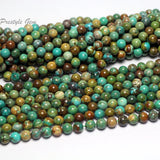 Meihan Anhui Turquoise Smooth Round Beads 2-3mm & 6-7mm