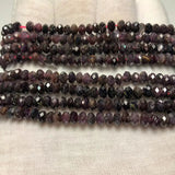 Meihan Natural Ruby Faceted Rondelle Loose Beads for Jewelry Making