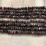 Meihan Natural Ruby Faceted Rondelle Loose Beads for Jewelry Making