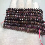 Meihan Natural Ruby Faceted Rondelle Loose Beads for Jewelry Making