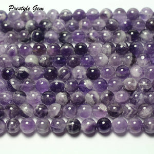 Meihang 7.5-8mm 10mm Amethyst Quartz Beads Set for DIY Jewelry