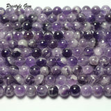 Meihang 7.5-8mm 10mm Amethyst Quartz Beads Set for DIY Jewelry