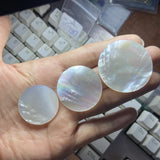 Meisidian 45mm Double Flat Coins Malachite Shell Mother Of Pearl