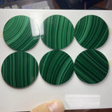 Meisidian 45mm Double Flat Coins Malachite Shell Mother Of Pearl