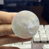 Meisidian 45mm Double Flat Coins Malachite Shell Mother Of Pearl