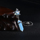 Melkaba Double Hexagon Pendant Natural Crystal Pendant With Six Pointed Stars