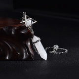 Melkaba Double Hexagon Pendant Natural Crystal Pendant With Six Pointed Stars