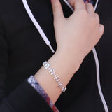 Melody of Love 925 Silver Bracelet Sweet & Lovely Lady Jewelry