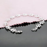 Melody of Love 925 Silver Bracelet Sweet & Lovely Lady Jewelry