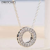 Autumn Silver S925 Hearts Necklace Sterling Silver Round Pendant for Women