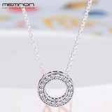 Autumn Silver S925 Hearts Necklace Sterling Silver Round Pendant for Women