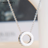 Autumn Silver S925 Hearts Necklace Sterling Silver Round Pendant for Women