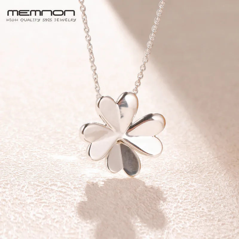 925 Sterling Silver Four-Leaf Clover Necklaces for Women