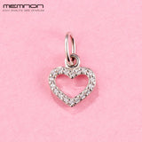 925 Silver Hearts Dangle Charms for Bracelet Necklace DIY LW354