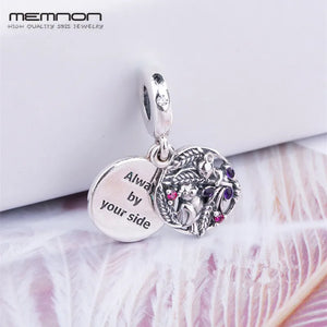 925 Sterling Silver Always By Your Side Enamel Charm Pendant
