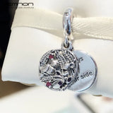 925 Sterling Silver Always By Your Side Enamel Charm Pendant
