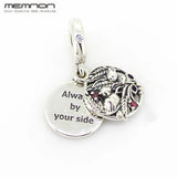925 Sterling Silver Always By Your Side Enamel Charm Pendant