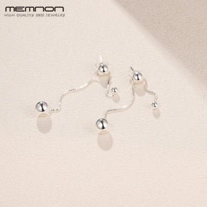 925 Silver Beads Drop Earrings for Women