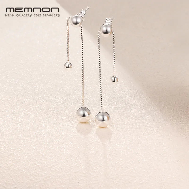 925 Silver Beads Drop Earrings for Women