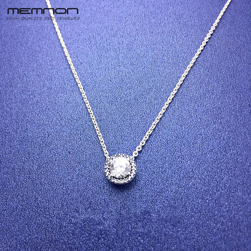 Autumn Link Chain Necklace 925 Sterling Silver Elegance Pendant Jewelry