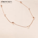 925 Silver Necklace Contemporary Pearls Pendant Rose Necklaces For Women
