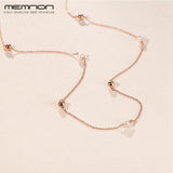 925 Silver Necklace Contemporary Pearls Pendant Rose Necklaces For Women