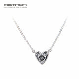 925 Heart Pendant Necklace Sterling Silver Link Chain Snowflake Jewelry