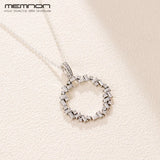 Winter 925 Sterling Silver Diamond Shining Pendant Necklace Women Jewelry