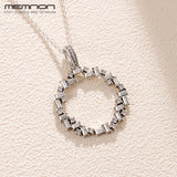 Winter 925 Sterling Silver Diamond Shining Pendant Necklace Women Jewelry