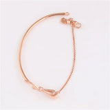 925 Sterling Silver Mother's Rose Bow Bracelet for Women
