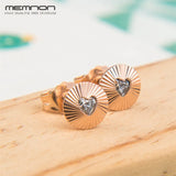 Vintage Hearts Stud Earrings 925 Sterling Silver Fine Jewelry