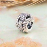 925 Silver Dazzling Grain Swirls Beads Golden Charms DIY Jewelry