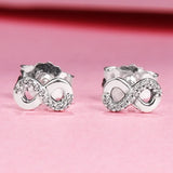 925 Sterling Silver Infinite Love Stud Earrings ER441