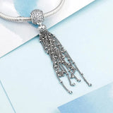 Spring Enchanted Tassel Pendant 925 Sterling Silver Charm