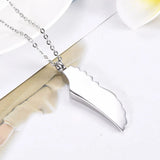 Angel Wing Urn Pendant Stainless Steel Cremation Necklace