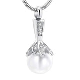 Memorial Cremation Jewelry Pearl Urn Pendant Ashes Holder Necklace