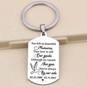 Custom Memorial Gift Keychain Loss of Keyring Engrave