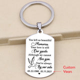 Custom Memorial Gift Keychain Loss of Keyring Engrave