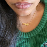 Personalized Signature Name Necklace Hand Writing Jewelry
