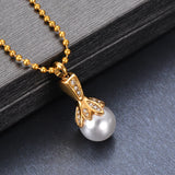 Stainless Steel Pearl Urn Pendant Necklace - Cremation Keepsake Ashes Holder