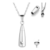 Waterproof Stainless Steel Ashes Urn Pendant Necklace with Fill Kit