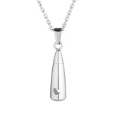 Waterproof Stainless Steel Ashes Urn Pendant Necklace with Fill Kit