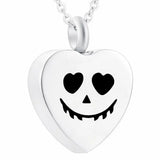 Heart Cremation Jewelry Halloween Memorial Pendant