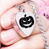 Heart Cremation Jewelry Halloween Memorial Pendant