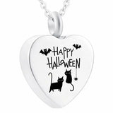 Heart Cremation Jewelry Halloween Memorial Pendant