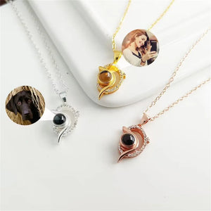 Memorial Photo Necklace Personalised Photo Projection Pendant Jewelry Gift